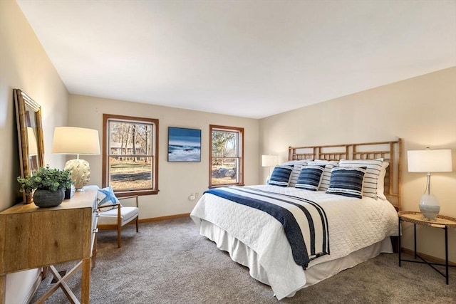 view of carpeted bedroom