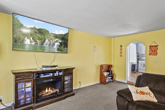 view of carpeted living room