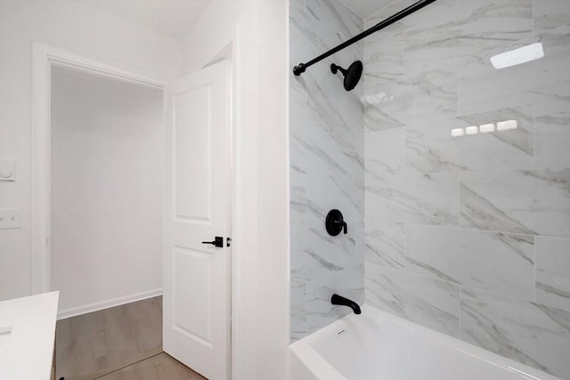 831 Morgan Rd, West Springfield, MA 01089 - bathroom featuring shower / washtub combination and wood finished floors