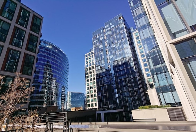 view of property with a city view and fence