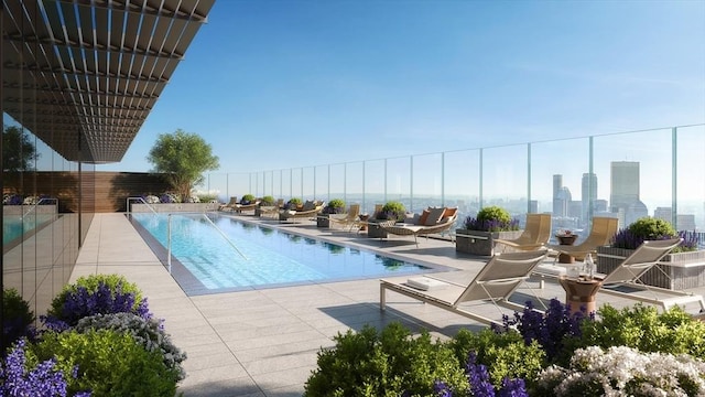 682 Atlantic Ave Unit 37G, Boston, MA 02111 - community pool featuring a patio