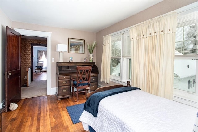 bedroom featuring wood-type flooring