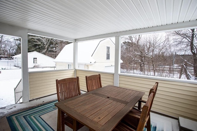 view of sunroom