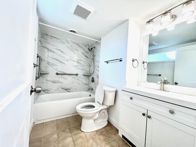 194 Captain Eames Cir Unit 194, Ashland, MA 01721 - bathroom with toilet, washtub / shower combination, vanity, and tile patterned flooring