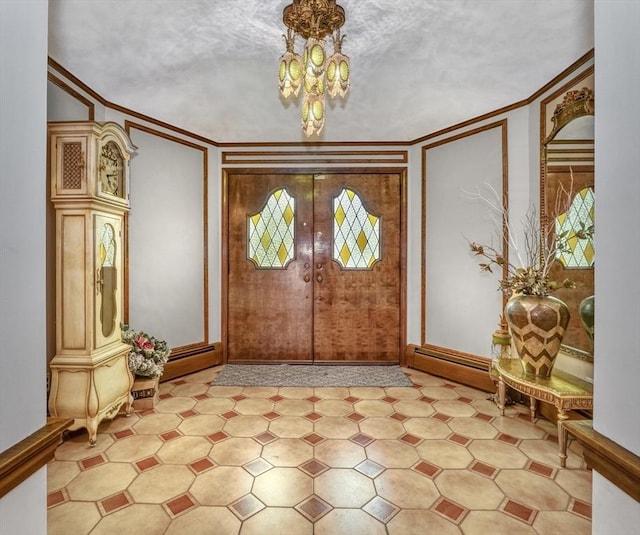 foyer featuring french doors