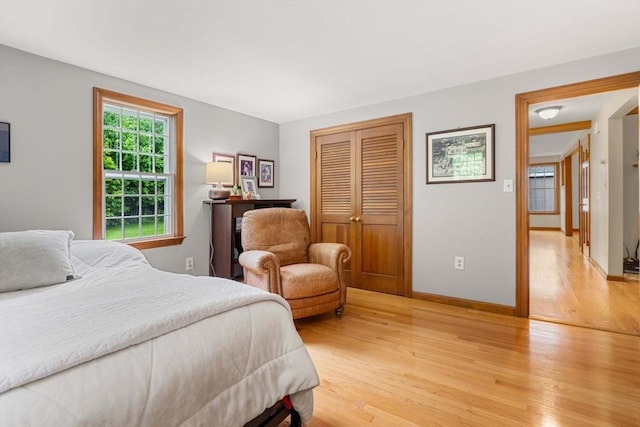 1857 Great Pond Rd, North Andover, MA 01845 - bedroom featuring light wood finished floors and a closet