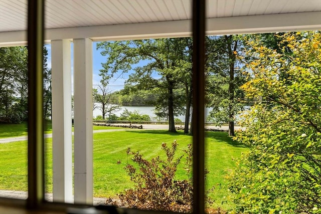 1857 Great Pond Rd, North Andover, MA 01845 - view of green lawn with a water view