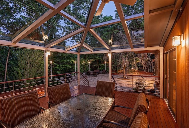 view of sunroom / solarium