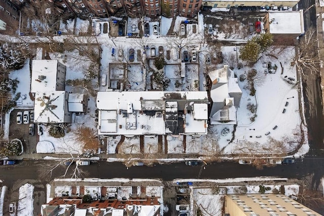 view of snowy aerial view