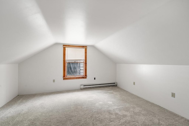 24 Webber Rd, Brookfield, MA 01506 - bonus room with a baseboard heating unit, carpet flooring, and lofted ceiling