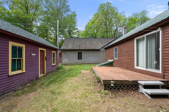 24 Webber Rd, Brookfield, MA 01506 - view of green lawn with a deck