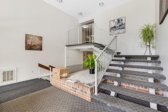 51 Melrose St Unit 5A, Melrose, MA 02176 - stairs featuring carpet flooring and baseboards