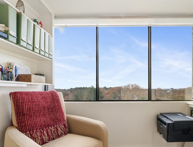living area with plenty of natural light