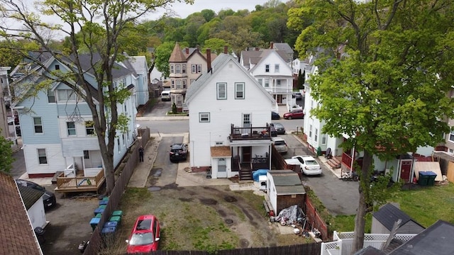 aerial view with a residential view