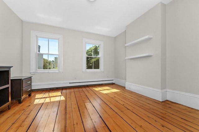 43 Baldwin St, Boston, MA 02129 - spare room with a baseboard heating unit and light wood finished floors