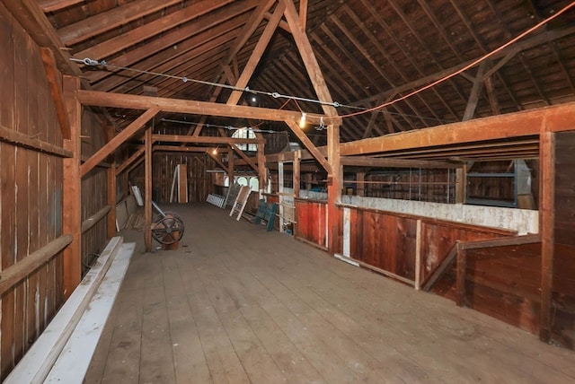 view of horse barn