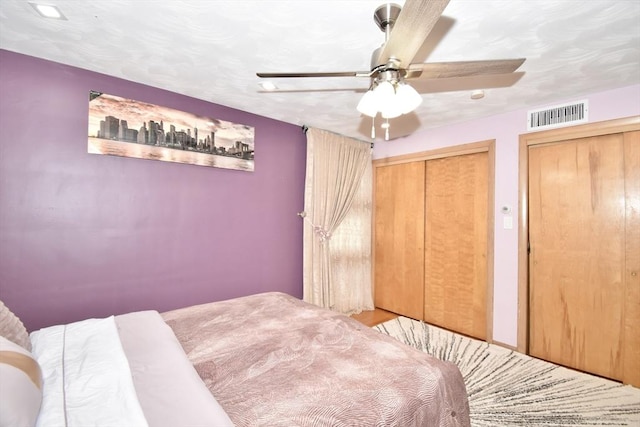 541 Grattan St, Chicopee, MA 01020 - bedroom with ceiling fan and two closets