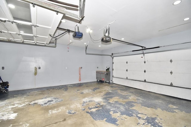 541 Grattan St, Chicopee, MA 01020 - garage with a garage door opener and recessed lighting