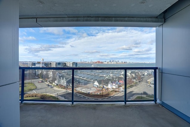 balcony featuring a city view