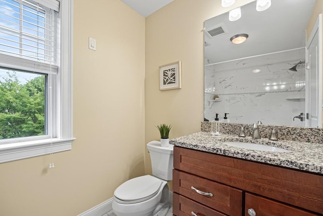 960 Main St Unit C, Woburn, MA 01801 - full bath featuring a shower, vanity, toilet, and baseboards