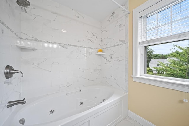 960 Main St Unit C, Woburn, MA 01801 - full bath featuring baseboards and a combined bath / shower with jetted tub