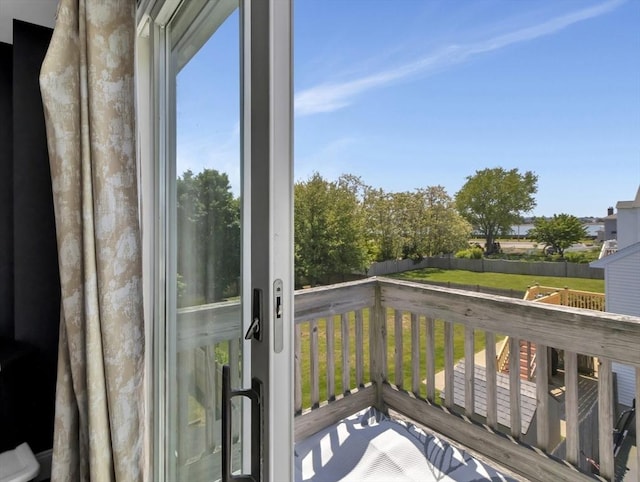 10 Vernon Ave, Hull, MA 02045 - view of wooden balcony featuring a deck