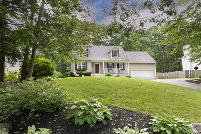 54 Clarke Rd, Sturbridge, MA 01518 - cape cod home featuring covered porch, an attached garage, and driveway