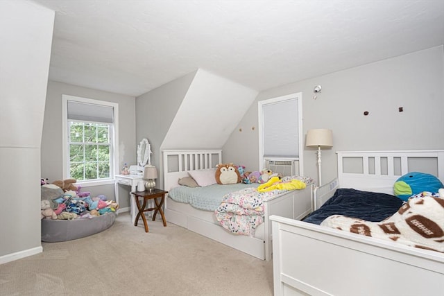 54 Clarke Rd, Sturbridge, MA 01518 - carpeted bedroom featuring lofted ceiling and cooling unit