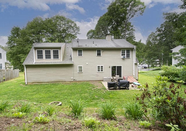 54 Clarke Rd, Sturbridge, MA 01518 - back of house with a patio area and a chimney
