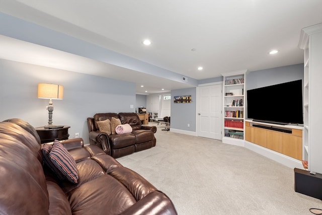 view of carpeted living room