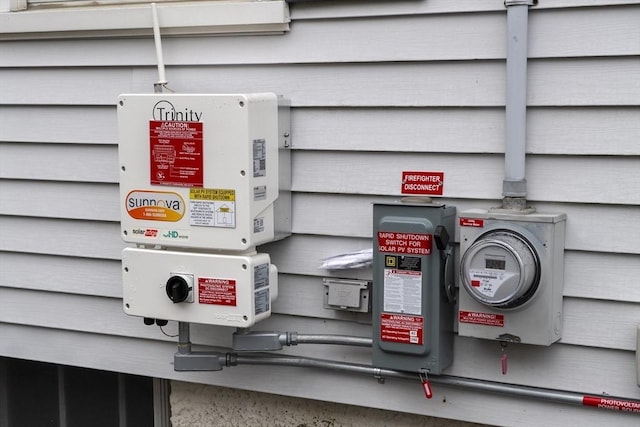 exterior details featuring electric meter