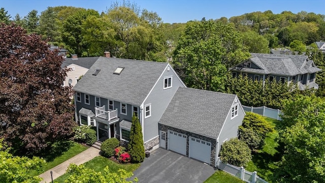 view from above of property