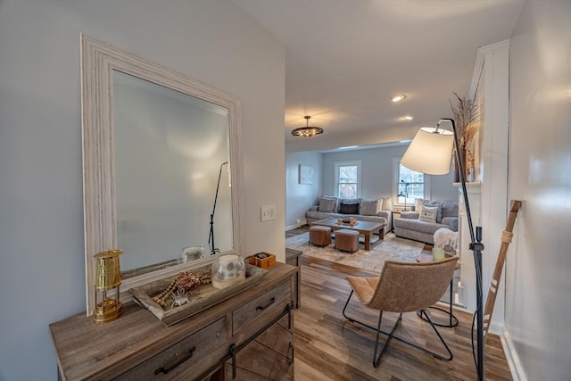 interior space featuring hardwood / wood-style flooring