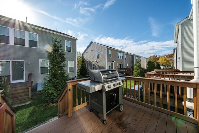 deck with grilling area