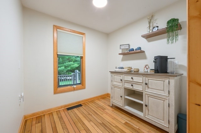 interior space featuring light hardwood / wood-style floors