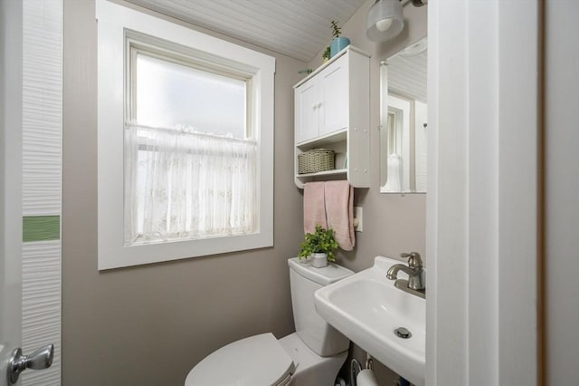 bathroom with toilet and sink