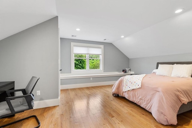 1 Apollo Cir, Lexington, MA 02421 - bedroom with vaulted ceiling, wood finished floors, and recessed lighting