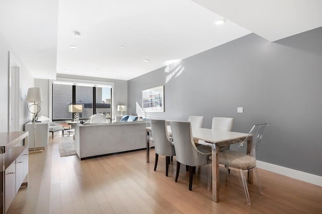 dining room featuring light hardwood / wood-style floors