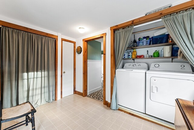 laundry area featuring separate washer and dryer