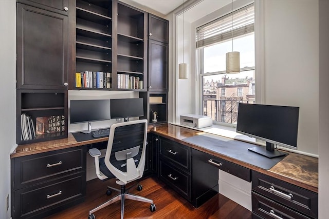 337 Marlborough Unit 3, Boston, MA 02115 - office space with built in desk and dark wood-type flooring