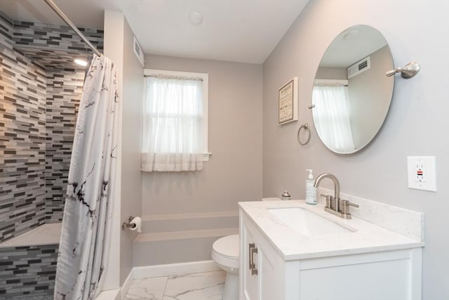 13 Westgate Rd, Framingham, MA 01701 - bathroom featuring a tile shower, marble finish floors, vanity, and a bathtub