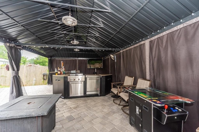 13 Westgate Rd, Framingham, MA 01701 - view of patio / terrace with exterior kitchen and a gazebo