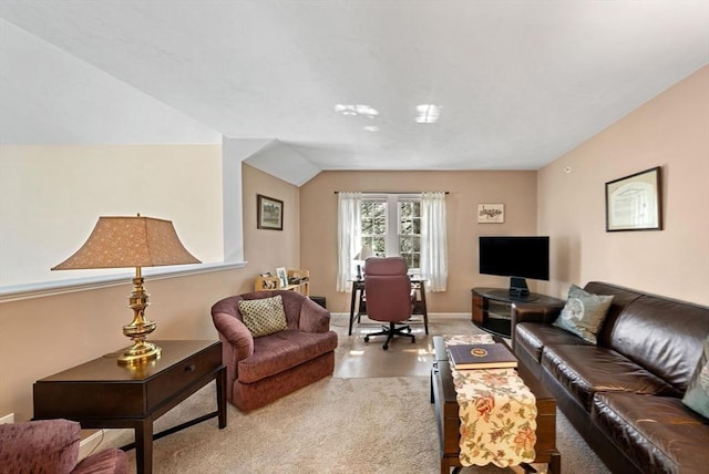 304 Godfrey Dr Unit 304, Norton, MA 02766 - living area featuring lofted ceiling