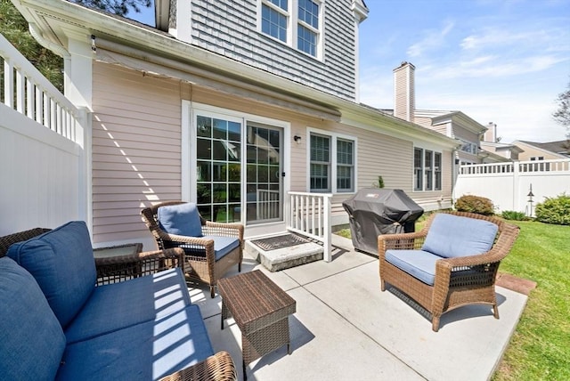 304 Godfrey Dr Unit 304, Norton, MA 02766 - view of patio with outdoor lounge area and area for grilling