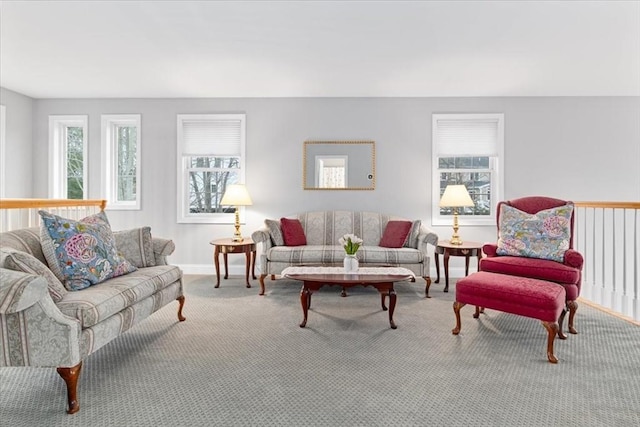4 Rose Court Way Unit 4, Walpole, MA 02032 - living area featuring carpet floors and baseboards