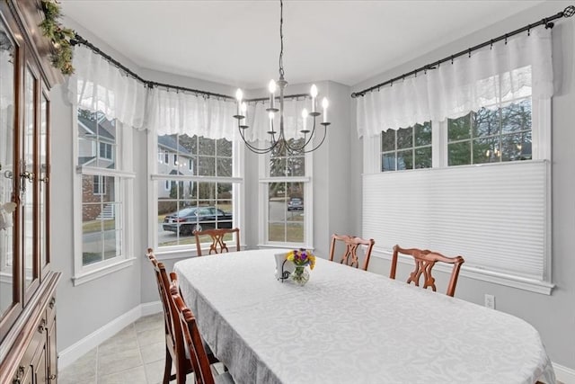 4 Rose Court Way Unit 4, Walpole, MA 02032 - dining area featuring a chandelier, baseboards, and light tile patterned flooring