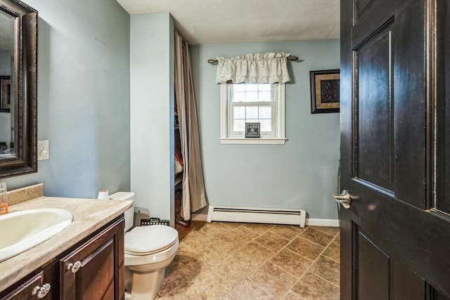 375 Winchendon Rd, Ashburnham, MA 01430 - bathroom featuring baseboard heating and vanity