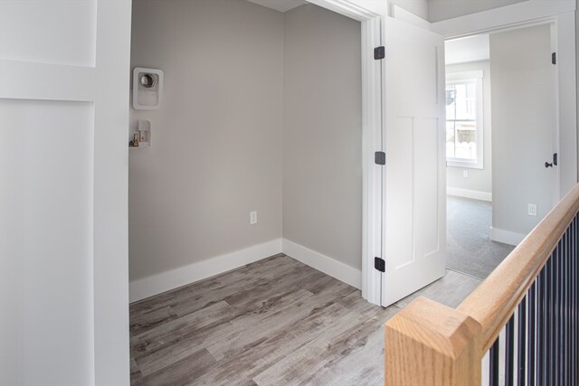 hall featuring light hardwood / wood-style floors