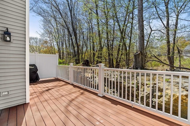 view of wooden terrace