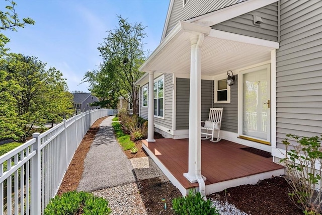 view of property exterior with fence